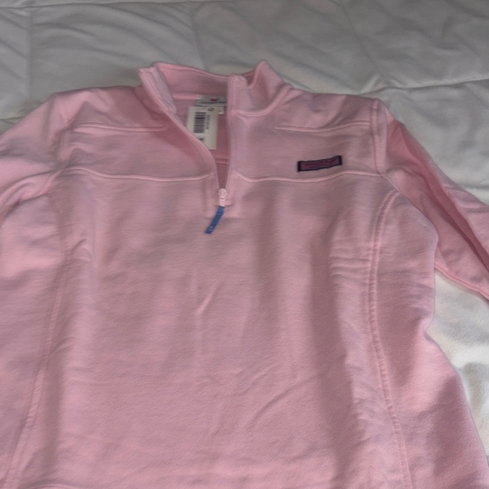 Vineyard Vines Light Pink Quarter-Zip Sweater
